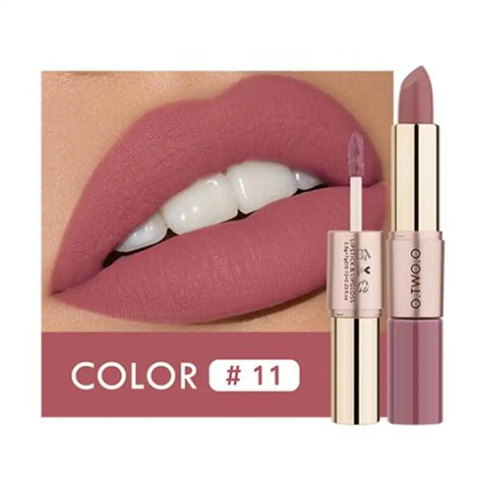 O.TWO.O 12 Colors Makeup Lipstick Lip Gloss Sexy Red Lip Stick Waterproof Moisture Lips Cosmetics Matte Lipsticks Lootquake LLC