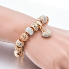 New Modern Luxury Fashion Gold Heart Amazing Bracelets And Bangles Outstanding For Women With Shiny Diamond Design - SJB-DIAMOND ELITES