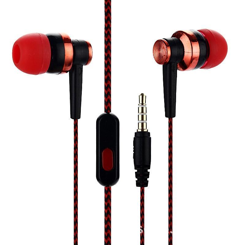 STEVVEX In-ear Braided Wiring Cord Universal Music Subwoofer Earphone Wheat Wire Earphone For Smart Phone  and  Android Mobile Phone - SJB-DIAMOND ELITES