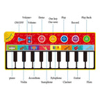 Big Size Music Piano Carpets & 8 Instruments Guitar Accordion Violin Sounds  Musical Play Mat Educational Toy For Kids