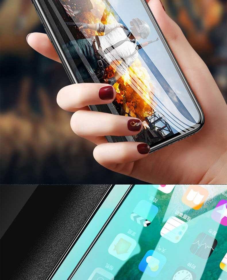 2000D Curved Edge Tempered Glass For iPhone SE 2020 6 6S 7 8 Plus Full Cover Glass on iPhone 11 Pro XS Max X XR Screen Protector Screen Protector No Side Bezel Easy Installation Frame 3X Stronger Screen Protector Stevvex