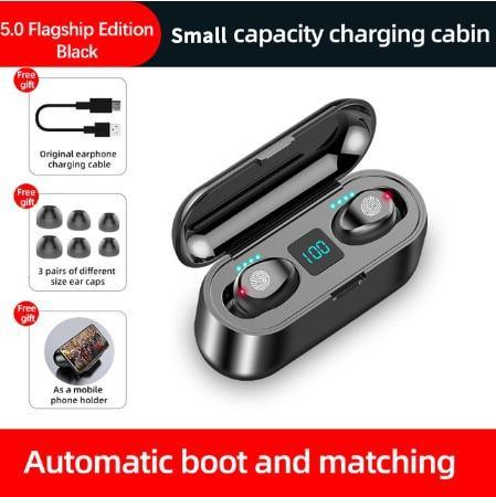 Wireless Headphones Bluetooth 5.0 Earphone TWS HIFI Mini In-ear Sports Running Headset Support iOS/Android Phones HD Call - SJB-DIAMOND ELITES