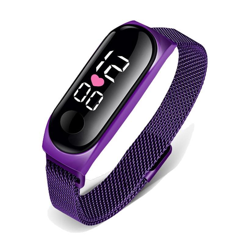 STEVVEX Men's Business Electronic Watch Simple Luxury Steel Belt Folding Buckle Sports Digital Watch For Men and woman - SJB-DIAMOND ELITES