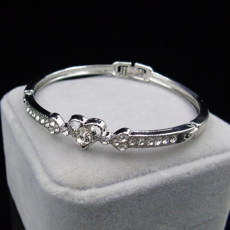 Rose Gold Stainless Steel Bracelets & Bangles Female Heart Forever Love Charm Bracelet For Women - SJB-DIAMOND ELITES