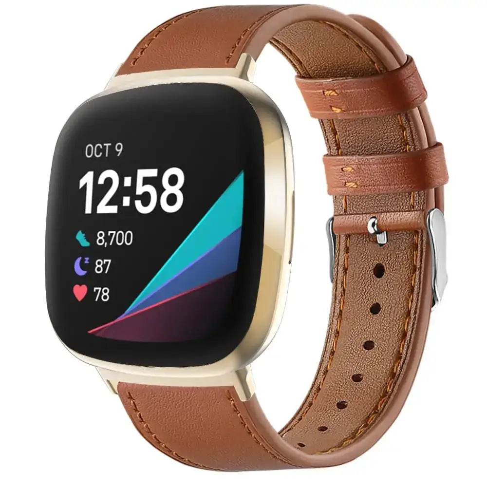 Fitbit Versa & Sense Leather Band - Durable Stylish Design - SJB-DIAMOND ELITES
