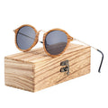 New Luxury Zebra Wood Sunglasses Handmade Round Sunglasses Polarized Eyewear  For Men and Women With UV400 Protection - SJB-DIAMOND ELITES