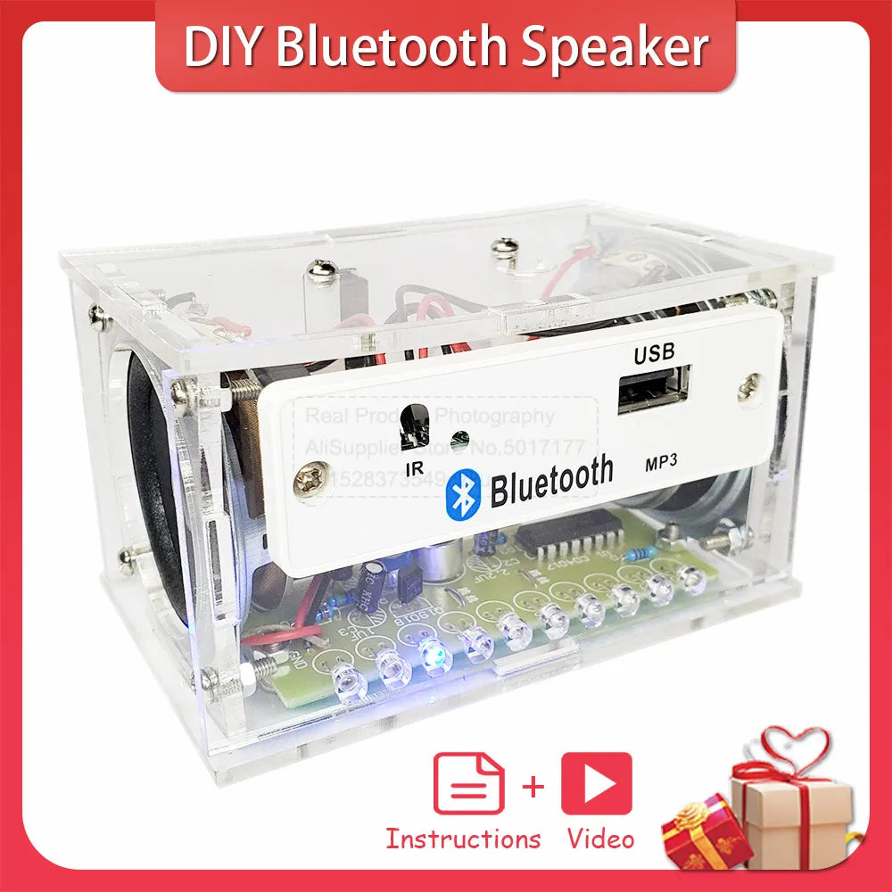 DIY Bluetooth Speaker Kit Electronics DIY Soldering Project Practice Solder Assembly DIY Electronic Kit Component 2*3W Speakers Lootquake LLC