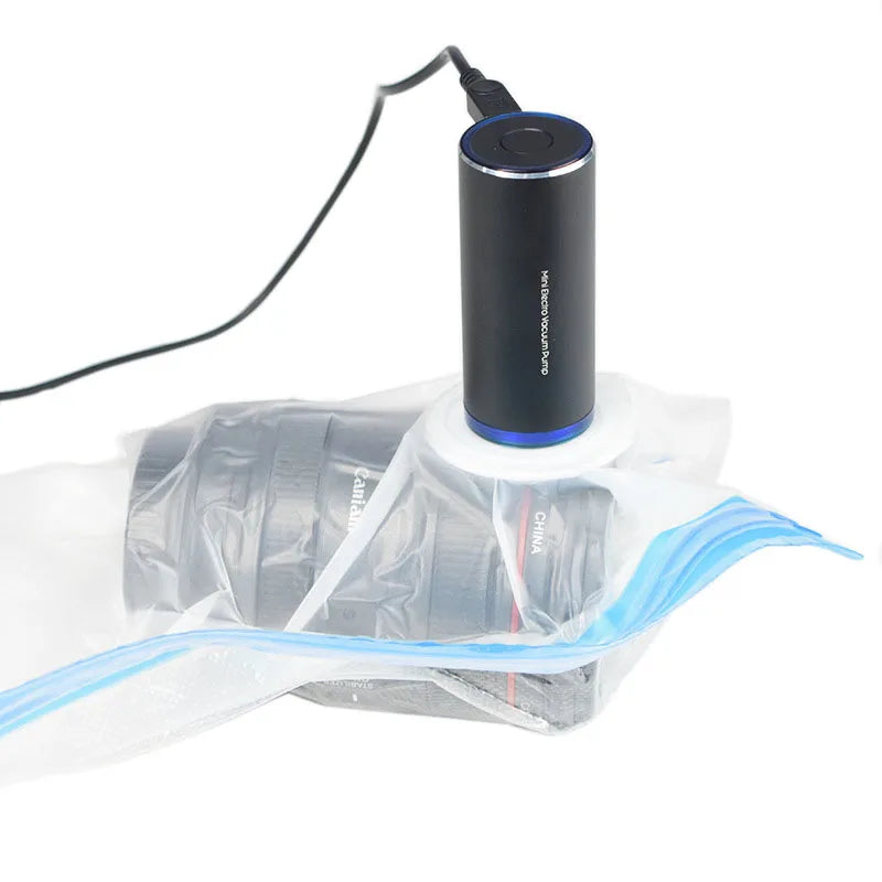 Mini Automatic Vacuum Machine Pump for Portable Traveling Home Storage Bag Clothes Food Sous Vide Vacuum Sealer Packaging Packer Lootquake LLC