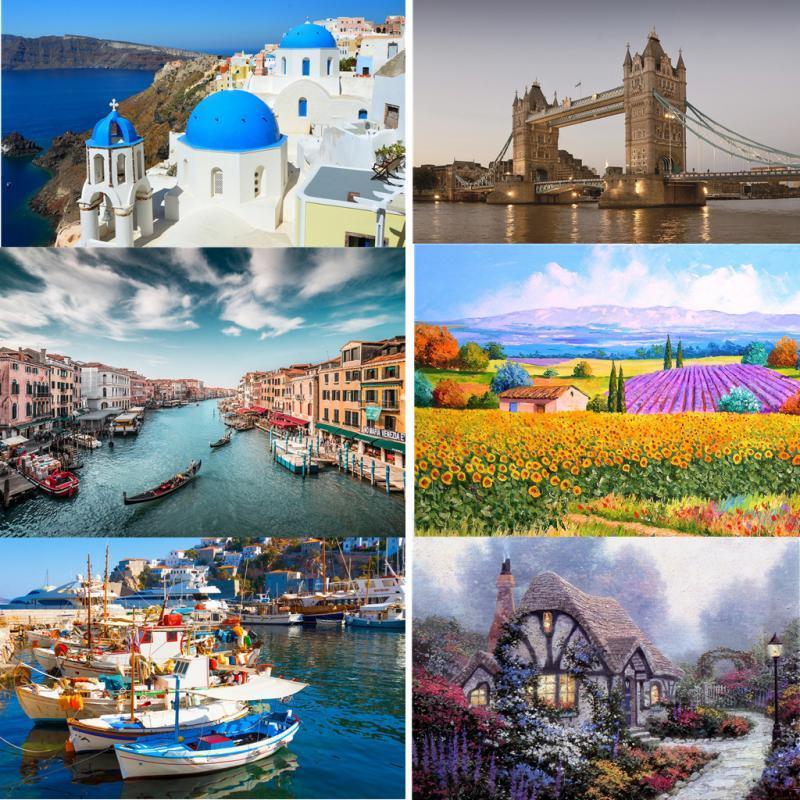 500 Pieces Landscape Puzzle Difficult Adults Large Puzzle Game paper Interesting City Print Deisgn Educational Toys Gift For All Generations - SJB-DIAMOND ELITES