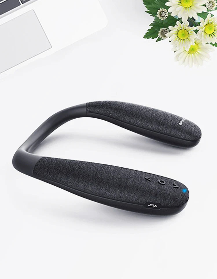 Neckband Bluetooth Speakers 12H music Wireless Wearable Speaker True 3D Stereo Sound Portable Personal Speakers with microphone Lootquake LLC