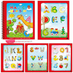 Early Education Montessori Painting Drawing Board For Kids Toys Coloring Book Doodle & Magic Pen Magic Water Drawing Book - SJB-DIAMOND ELITES