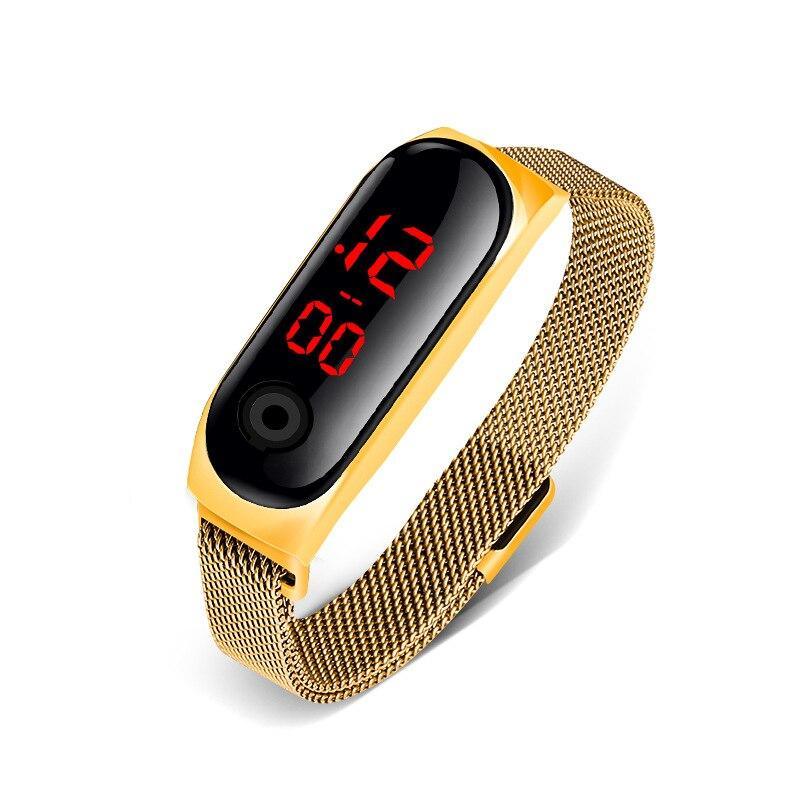 STEVVEX Men's Business Electronic Watch Simple Luxury Steel Belt Folding Buckle Sports Digital Watch For Men and woman - SJB-DIAMOND ELITES
