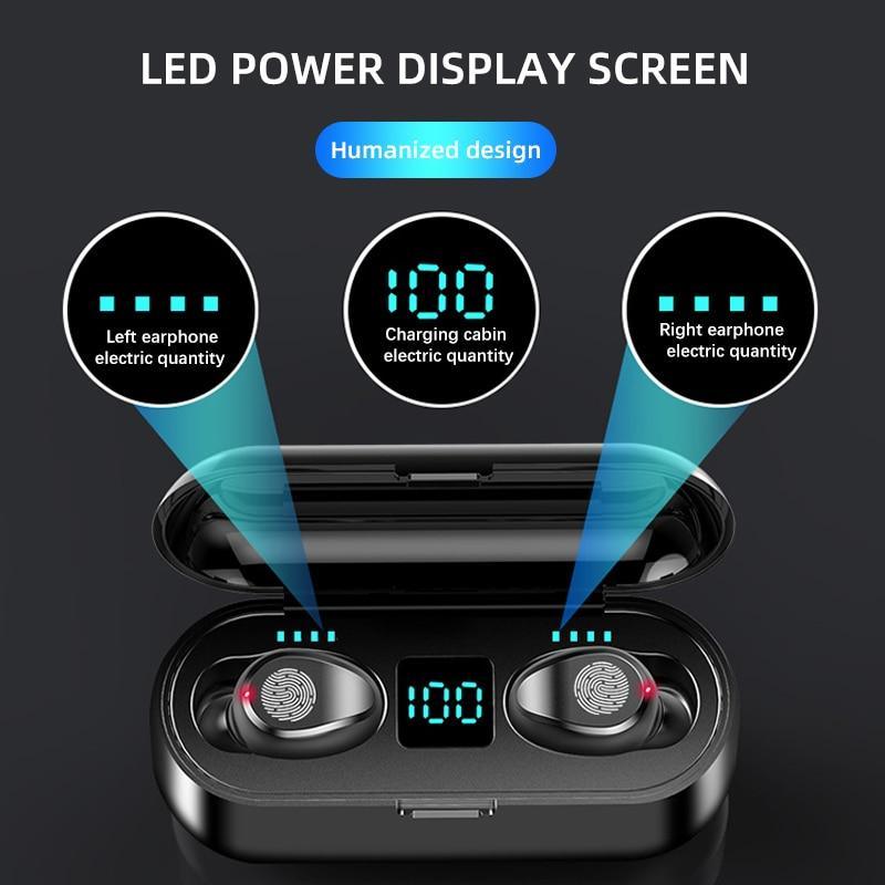 Wireless Headphones Bluetooth 5.0 Earphone TWS HIFI Mini In-ear Sports Running Headset Support iOS/Android Phones HD Call - SJB-DIAMOND ELITES