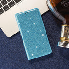 Glitter Leather Magnetic Flip Case for IPhone 14 13 11 12 Mini Pro Max Wallet Card Holder Cover Flip Shockproof Leather Wallet Case With Stand Silicone Bumper Cover Stevvex