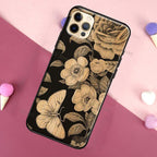 Vintage Tree Flower Bamboo Wood Case For iPhone Pro Max 12 13 min SE For iPhone 13 Shockproof Wooden Texture Protective Cover Unique & Classy Wooden Case Stevvex