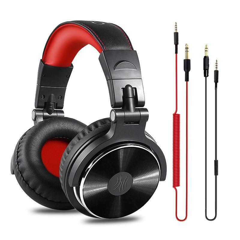 STEVVEX Wired Professional Studio Pro DJ Headphones With Microphone Over Ear HiFi Monitor Music Headset Earphone For Phone PC - SJB-DIAMOND ELITES