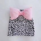 Modern Luxury Toddler Kids Children's Hat Cap With Dots Baby Cotton Colorful Big Large Bow And Scarf fork Kids