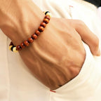 Lava Stone Men Wrist  Bracelet Natural Moonstone Bead Tibetan  Chakra Diffuser Bracelets For Men Jewelry Cool Gifts - SJB-DIAMOND ELITES