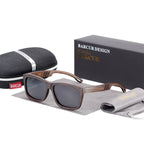 New Elegant Square Sunglasses Bamboo Brown Wood Sun glasses Polarized Vintage For Women and Men With UV400 Protection - SJB-DIAMOND ELITES