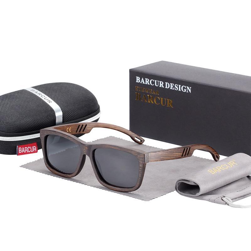 New Elegant Square Sunglasses Bamboo Brown Wood Sun glasses Polarized Vintage For Women and Men With UV400 Protection - SJB-DIAMOND ELITES