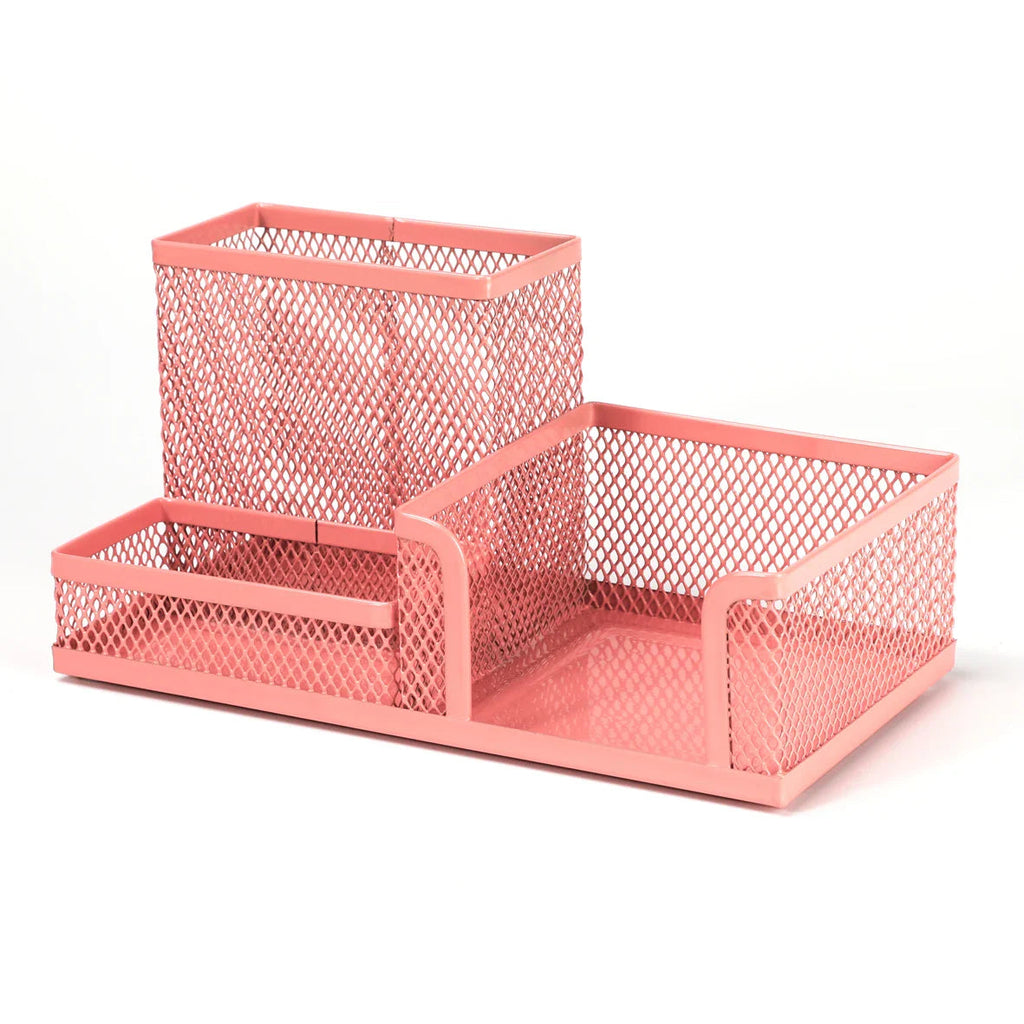 Mesh Desk Organizer Metal Office Storage Box with Compartment Stationery Holder Office Supplies Lootquake LLC