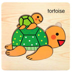 3D Wooden Children Interesting Puzzle Toys With Animals and Cars Exellent Puzzles Intelligence Kids Early Educational Toys For Children - SJB-DIAMOND ELITES