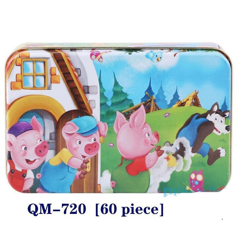 New 60 Pieces Wooden Puzzle Kids Toy Cartoon Animal Wooden Puzzles Child Early Educational Learning Toys for Christmas Gift - SJB-DIAMOND ELITES