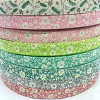 5Y 1.5cm/2.5cm Flowers Printed Cotton Floral Ribbon For Handmade DIY Craft Scrapbook Gift Packing Easter Wedding Christmas Deco Lootquake LLC