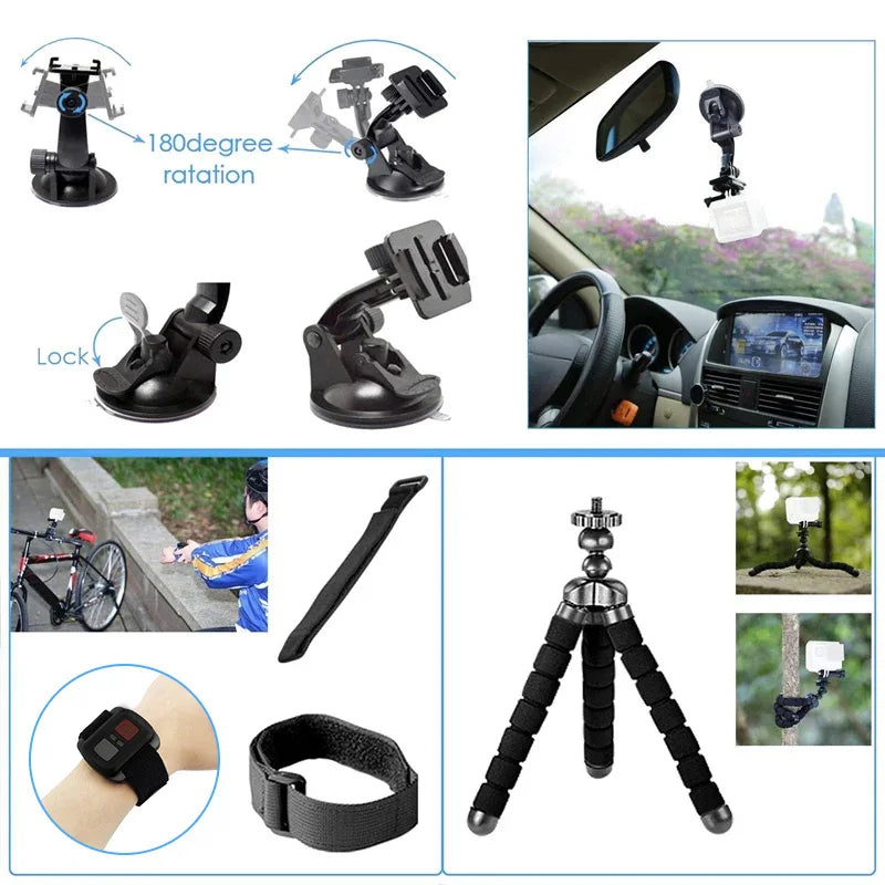2025 Sports Action Camera Accessories Kits 58 in 1 for All Action Cameras Lootquake LLC
