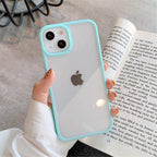 Unisex Cute Shockproof Silicone Bumper Phone Case For iPhone 14 11 12 13 Pro Max Colorful Transparent Protection Back Cover Silicone Protective Cover For iPhone Stevvex