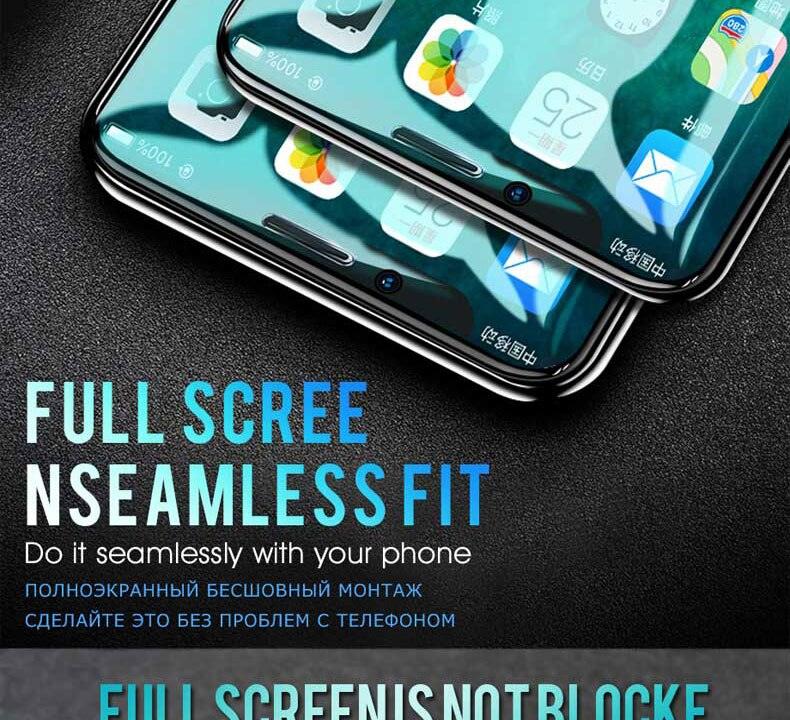 2000D Curved Edge Tempered Glass For iPhone SE 2020 6 6S 7 8 Plus Full Cover Glass on iPhone 11 Pro XS Max X XR Screen Protector Screen Protector No Side Bezel Easy Installation Frame 3X Stronger Screen Protector Stevvex