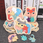 Wooden Children Colorful Animal Stevvex Puzzle for Toddler Creative Puzzle Early Educational Toys for Boys and Girls 2-4 - SJB-DIAMOND ELITES
