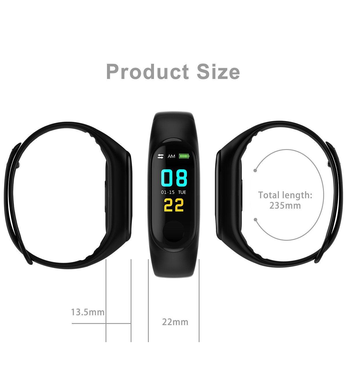 Smart Fitness Waterproof Sports  Watches  For IOS and Android Sistems  Smartwatch With Heart Rate Monitor and Blood Pressure With Several Functions For Men Women and Kids - SJB-DIAMOND ELITES