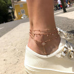 Luxury Bohemian Star Shell Ankle Bracelet Foot Jewelry Brecelet Simple Shell Anklets for Women Summer Style - SJB-DIAMOND ELITES