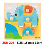 New Hand Grab Board Wooden Puzzle Toys for Children Cartoon Animal Fruit  Kids Baby Early Educational Learning Toy - SJB-DIAMOND ELITES