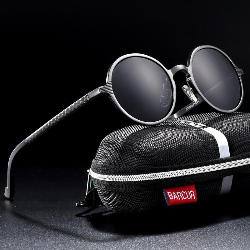 Round Luxury Polarized Universal Retro Modern Sunglasses With High Quality Metal Frame And UV400 Protection - SJB-DIAMOND ELITES