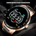 Luxury Ceramic Elegant Unisex Smart Watch With Heart Rate Monitor and Blood Pressure Fitness tracker Ceramic strap Sport Watch With Waterproof Protection - SJB-DIAMOND ELITES