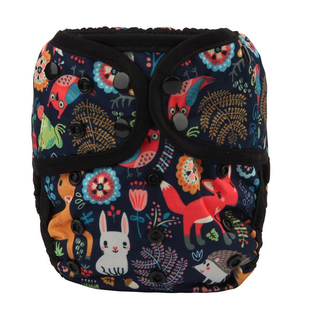 Baby Girl Pink One Size Cloth Diaper Cover Comfortable Nappy With Double Gusset Cartoon Designs Baby Boys Diapers Stevvex