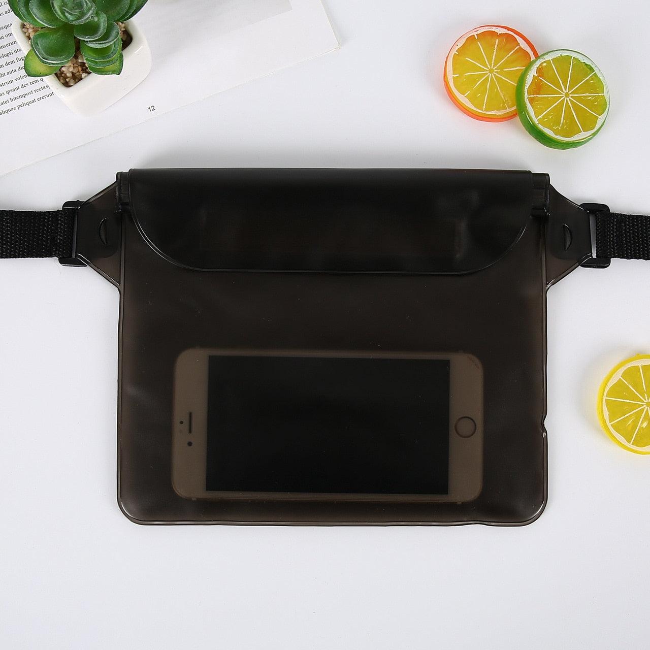 Waterproof Swimming Bag 3 Layers Water Proof Diving Beach Shoulder Waist Bag Underwater Mobile Phone Bag Case Waterproof Bag With Adjustable Waist Belt Comfortable Case For Phone Stevvex