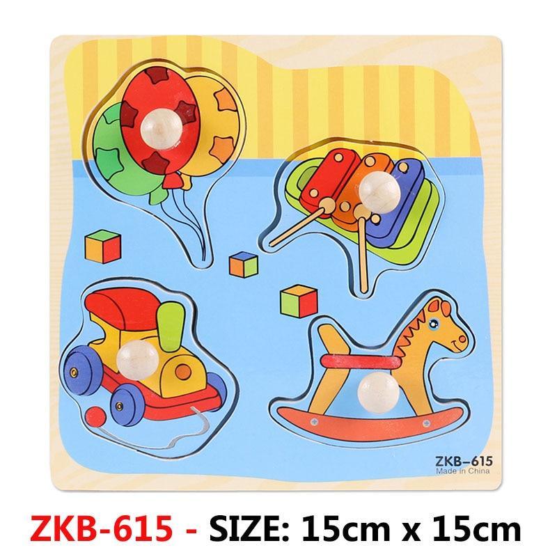 New Hand Grab Board Wooden Puzzle Toys for Children Cartoon Animal Fruit  Kids Baby Early Educational Learning Toy - SJB-DIAMOND ELITES