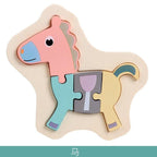Wooden Children Colorful Animal Stevvex Puzzle for Toddler Creative Puzzle Early Educational Toys for Boys and Girls 2-4 - SJB-DIAMOND ELITES