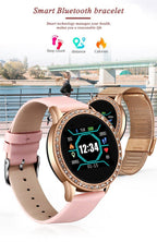 Luxury Ladies Smart Watch For Women With  Blood Pressure Heart Rate Monitor Fitness tracker And Sport Smart Band Alarm Clock Reminder Smartwatch - SJB-DIAMOND ELITES