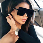Oversized Modern Luxury Big Frame Square Women Sunglasses New Brand Designer With UV400 Protection Sunglasses oculos masculino - SJB-DIAMOND ELITES
