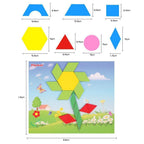 250pcs Wooden Geometric Clever Board Puzzle 3D Board Toy Baby Early Educational Learning Toys for Children Game (Multicolor) - SJB-DIAMOND ELITES