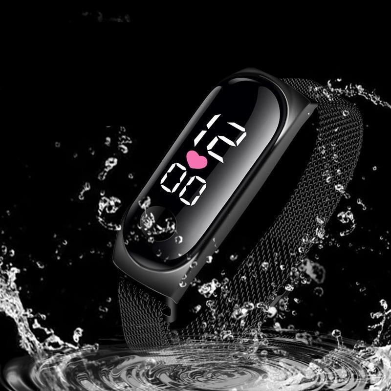 STEVVEX Men's Business Electronic Watch Simple Luxury Steel Belt Folding Buckle Sports Digital Watch For Men and woman - SJB-DIAMOND ELITES