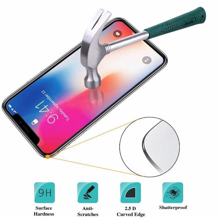 3pcs For iPhone 12 13 Mini 14 Pro Max Glass Screen Protector For iPhone XR XS SE 2022 6 7 8 Plus 13 Pro Max Glass Not Full Cover Curved Edge Anti Explosion Temper Glass Screen Protector for iPhone Stevvex