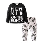 Newborn Baby Boy Clothes Set Long Sleeve Letter Like A Boss T-shirt , Pants Infant Clothing Set For Baby