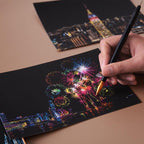 4PCS/SET Magic Colorful A5 Drawing Board Paper Painting Scraping Children Learning Education Toys Painting Doodle Scratch Toys - SJB-DIAMOND ELITES