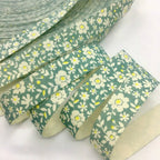 5Y 1.5cm/2.5cm Flowers Printed Cotton Floral Ribbon For Handmade DIY Craft Scrapbook Gift Packing Easter Wedding Christmas Deco Lootquake LLC
