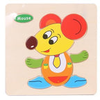 Baby Toys Wooden 3D Puzzle Cartoon Animal Intelligence Kids Educational Brain Teaser Children Tangram Shapes Learning - SJB-DIAMOND ELITES